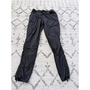 Jaanuu black rouche legs scrub pants